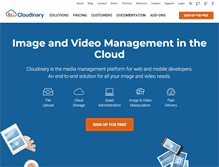 Tablet Screenshot of cloudinary.com